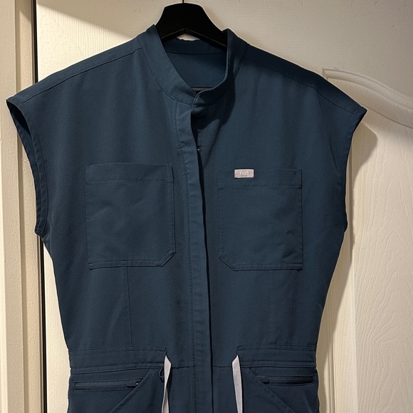 Figs Deep Blue Sleeveless Jumpsuit - Picture 2 of 4